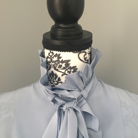 Coach Tie Neck Sleeveless Ruffle Blouse - Picture 6 of 8